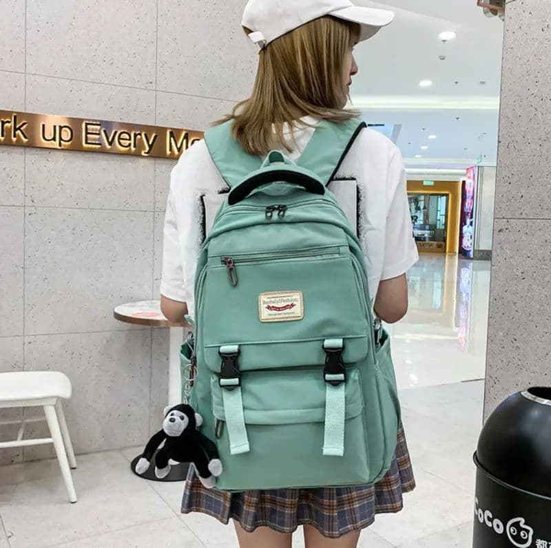 レディースリュック 多機能ポケット付き学生風リュック
