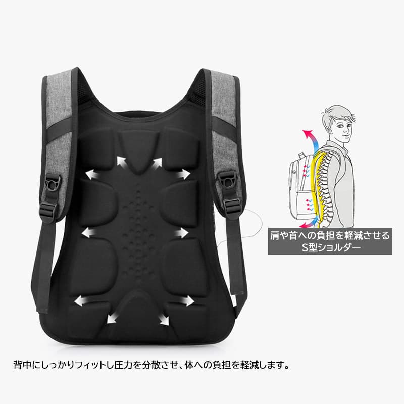 レディースリュック 通勤用多機能リュックサック 大容量メッシュ仕様 男女兼用