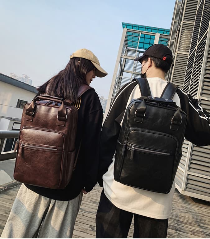 レディースリュック 普段使い合成皮革リュック男女兼用大容量軽量通勤通学鞄