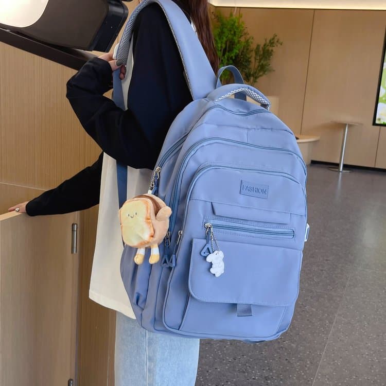 レディースリュック 多機能ポケット付き大容量通学通勤リュック