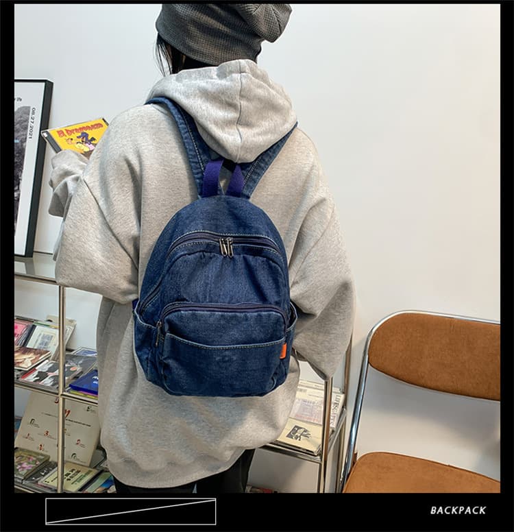 レディースリュック 普段使いデニムリュック 小さめサイズ 通勤通学対応